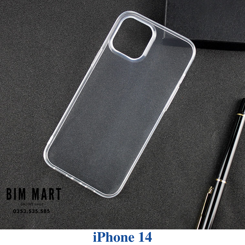 Ốp lưng dành cho iPhone 14 silicon dẻo trong suốt cao cấp A+