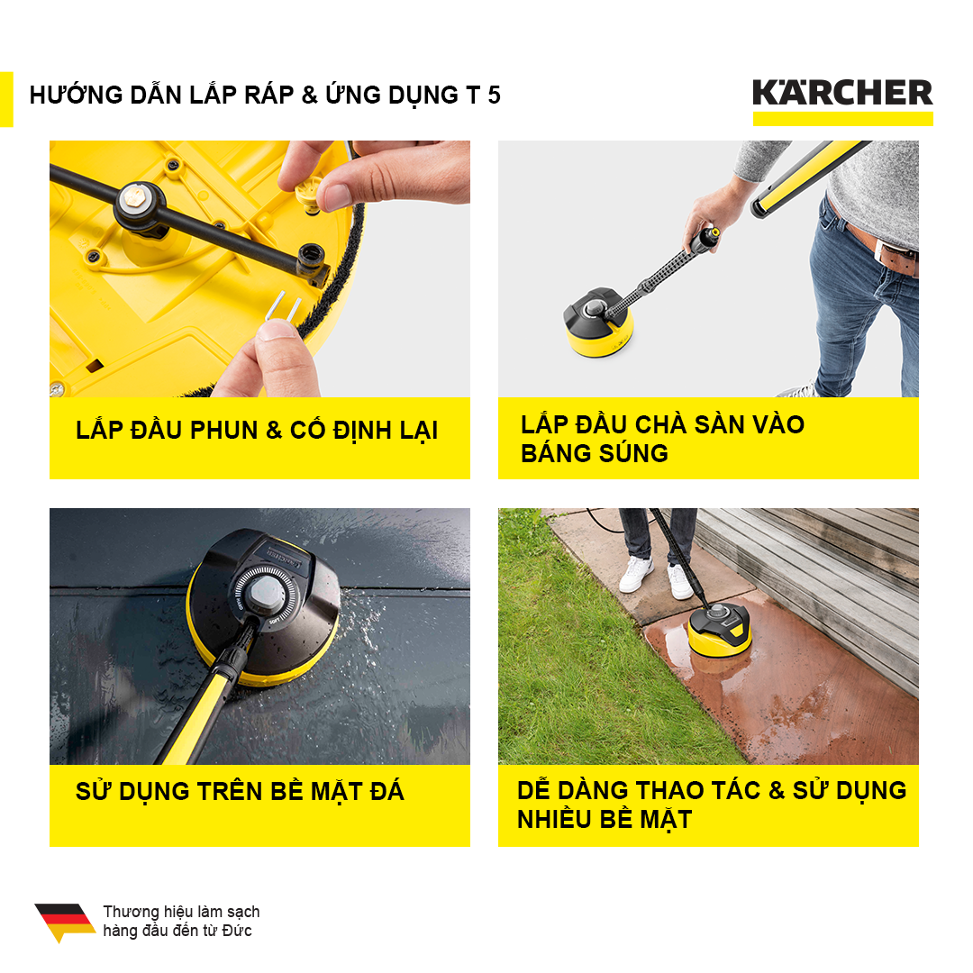 Máy xịt rửa xe cao áp Karcher K5 Power Control Home động cơ từ 2100w