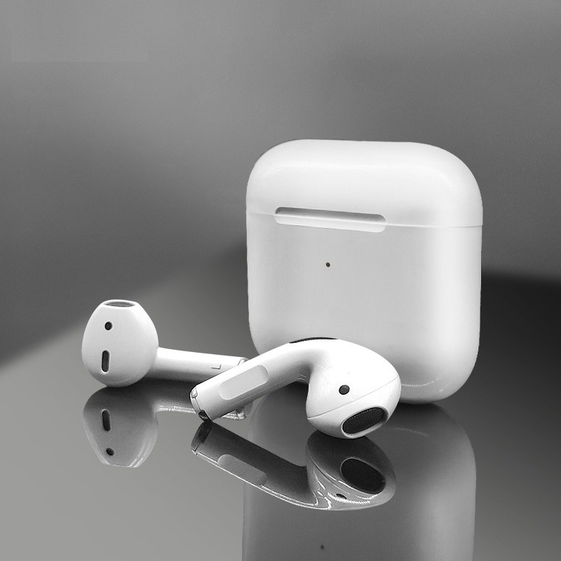 Tai nghe 5.0 bluetooth pro 4 nhỏ không dây , tự động kết nối khi mở nắp , cảm ứng , kèm dây sạc rất tiện dụng