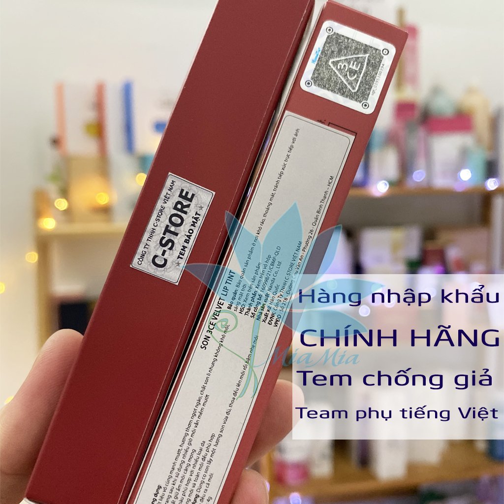 Son 3CE Velvet Lip Tint Go Now – Màu Hồng Nue Ngả Tím [CAM KẾT NHẬP KHẨU CHÍNH HÃNG 100%]