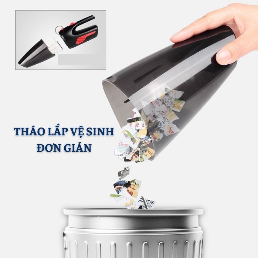 Máy Hút Bụi Ô Tô Cầm Tay Mini Không Dây 120W Sử Dụng Đa Năng Trong Nhà Trên Xe Hơi