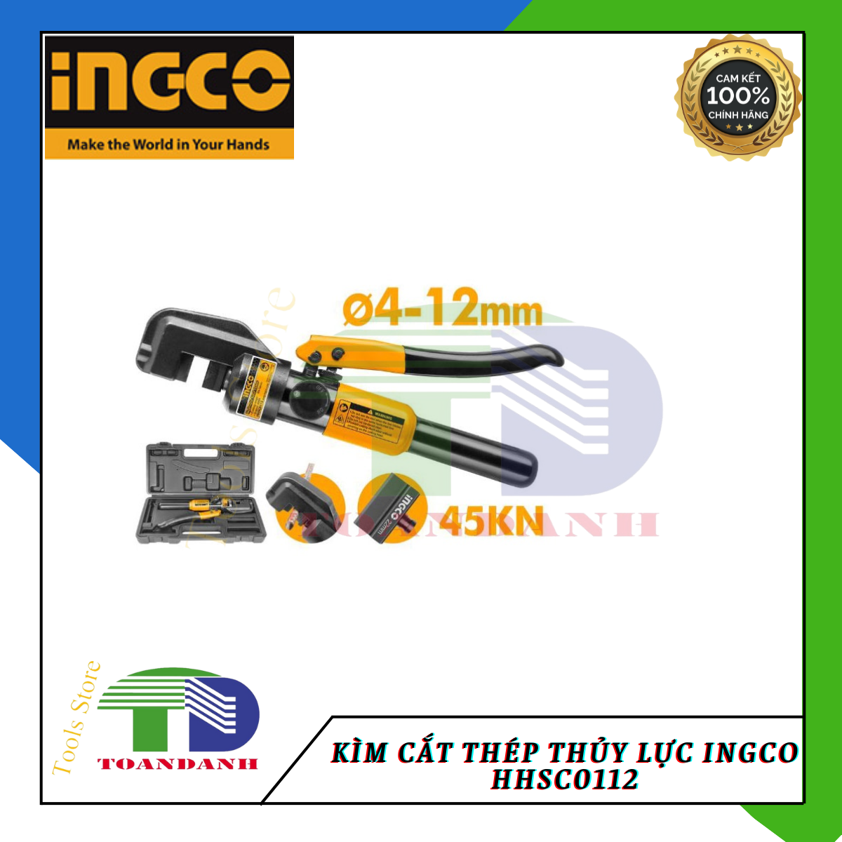 Kìm cắt thép thủy lực ingco HHSC0112