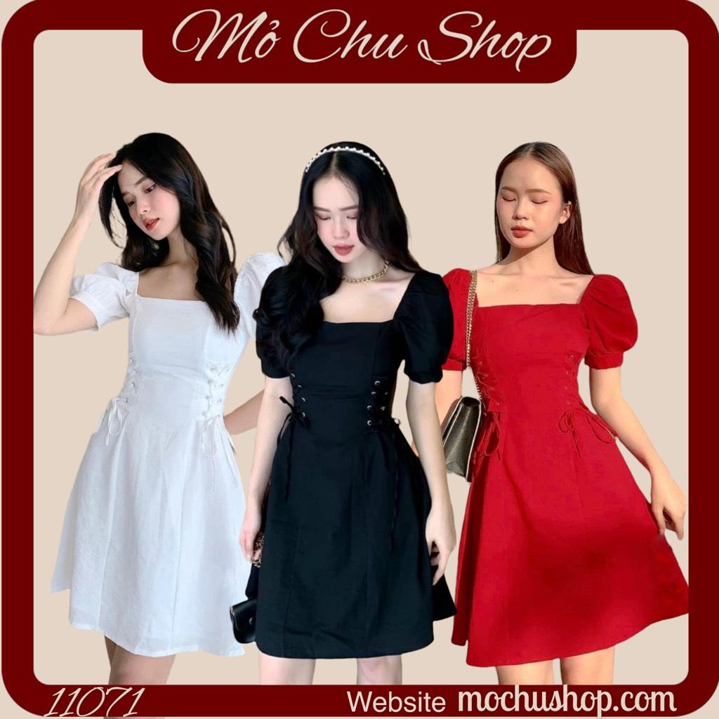 ĐẦM XÒE CỔ VUÔNG ĐAN EO 79396478