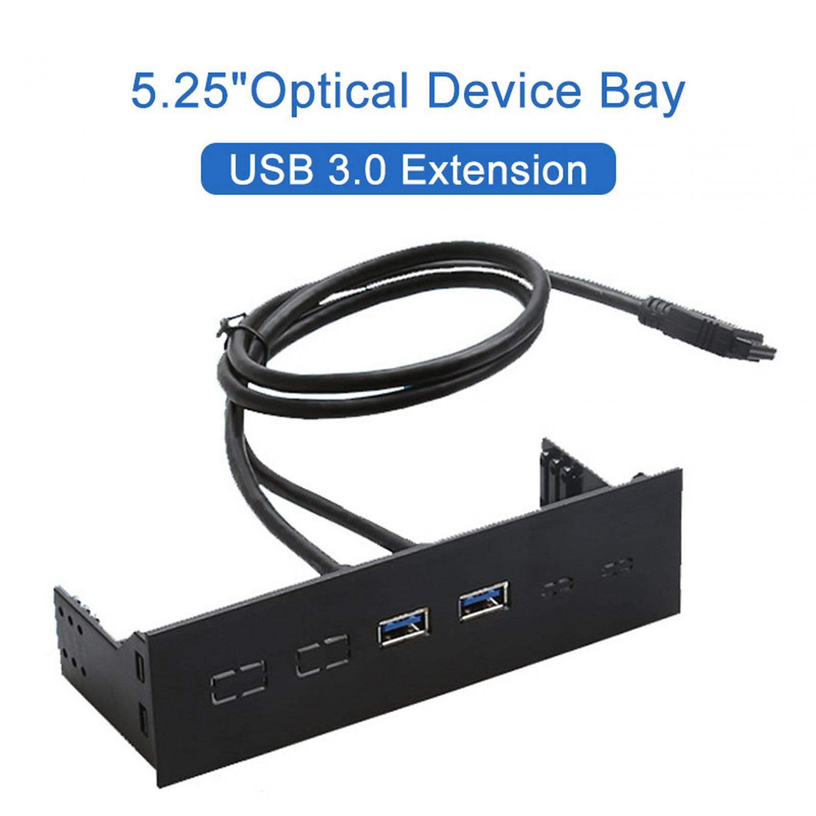 5.25" Front Panel Optical Drive Front Panel,Multifunction,High Speed USB Hubs Plug and Play USB Front Panel Adapter ,Computer Expansion Board