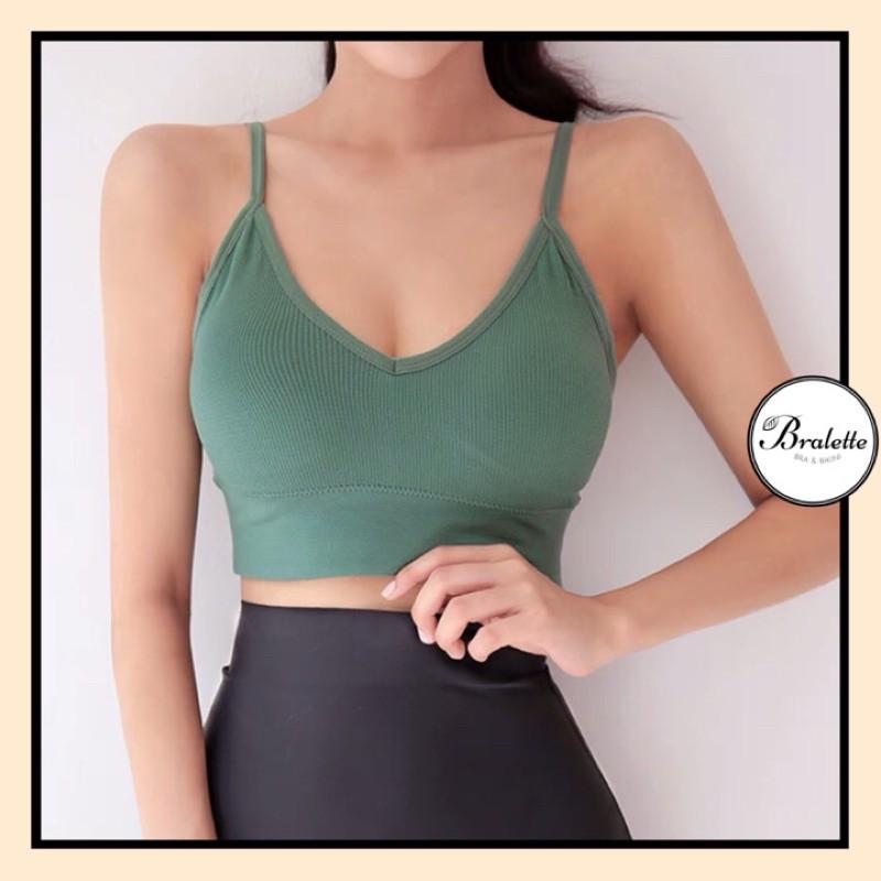 Áo bra ulzzang hở lưng cá tính - Áo lót không gọng thun gân phong cách năng động A367