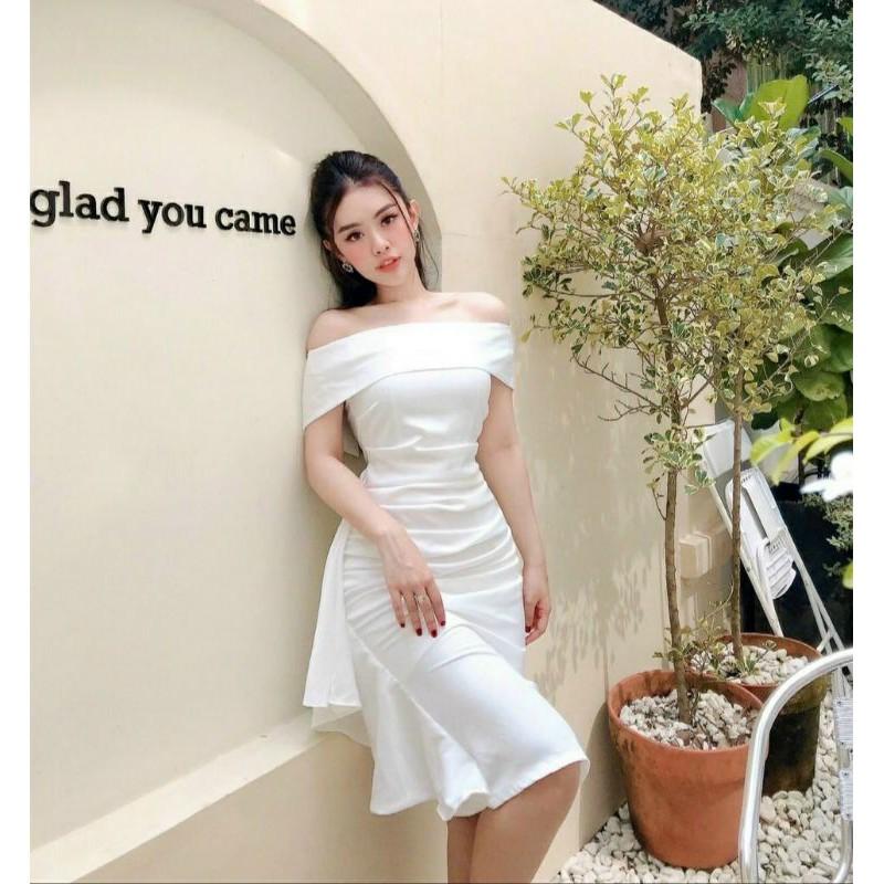 ĐẦM BODY TRẮNG LỆCH VAI