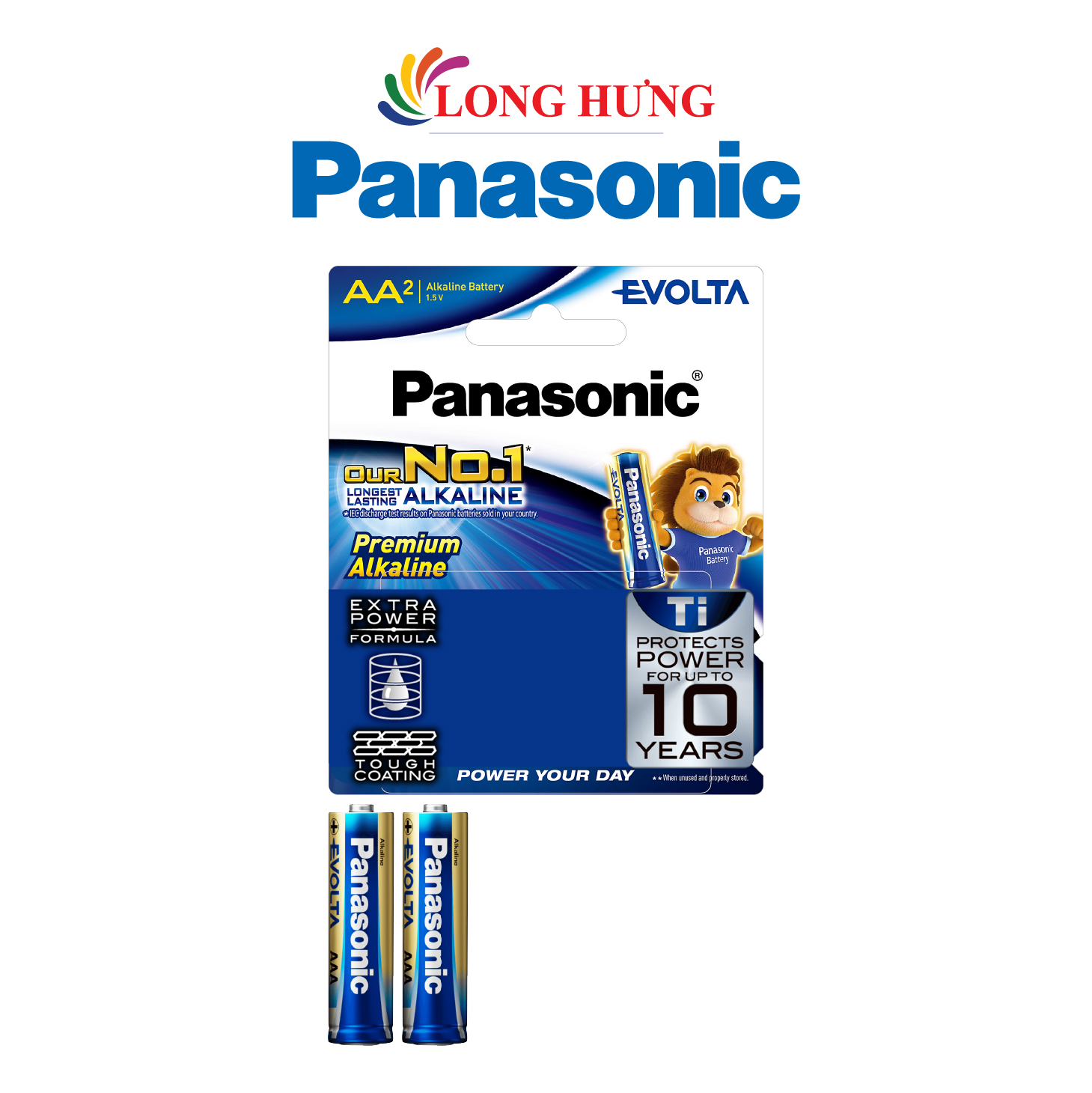 Vỉ Pin kiềm Panasonic Alkaline Evolta AA LR6EG/2B-V (2 viên/10 viên) - Hàng chính hãng