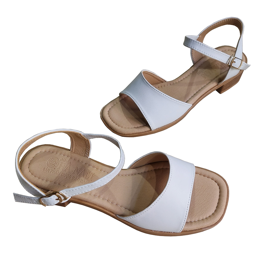 Giày Sandal Nữ Cao Gót HÀ NAM Da Bò Thật Thời Trang Cao Cấp 3cm DNU2179