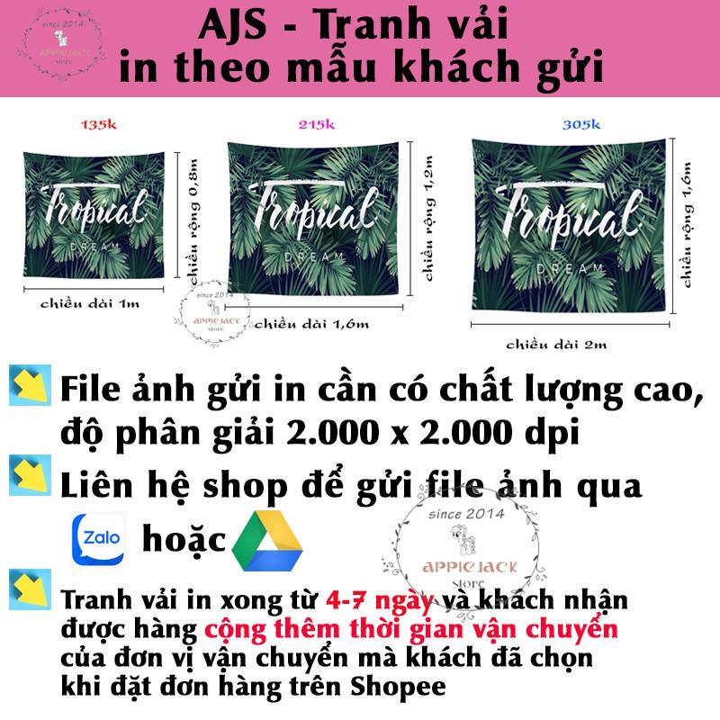 Tranh Vải treo tường in theo mẫu khách gửi -