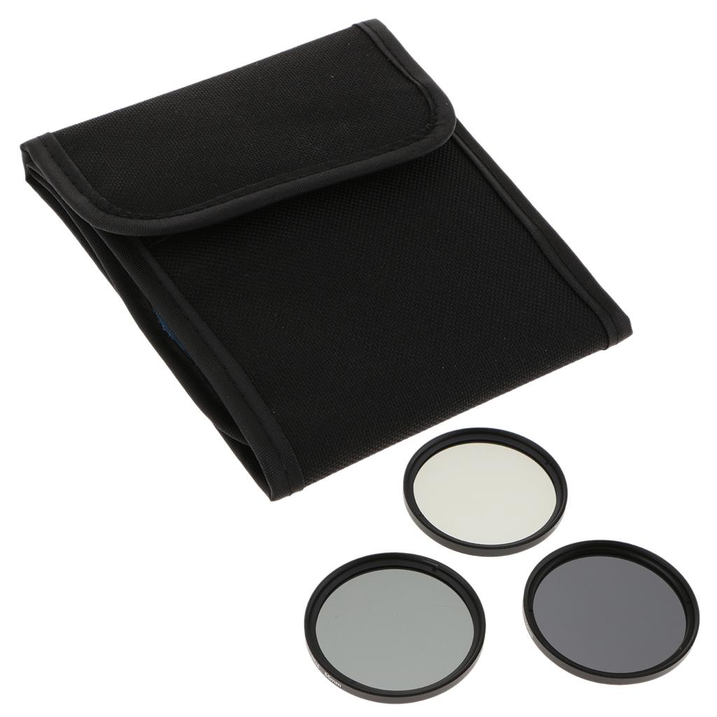 3-Piece Multi-Coated Glass Filter Kit  for 55mm DSLR Lens