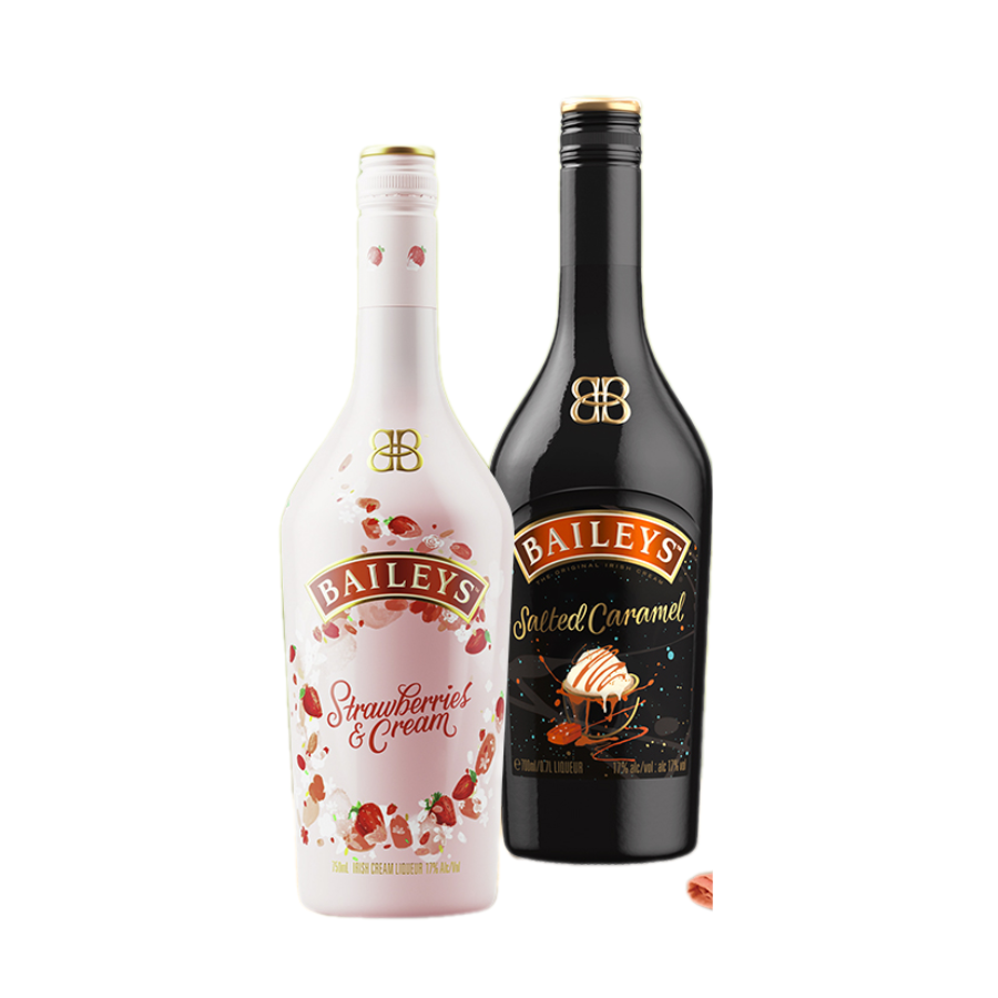 Hình ảnh Combo Rượu Baileys Strawberry và Vị Salted Caramel, dung tích 70cl, độ cồn 17%