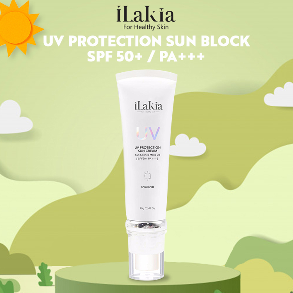 Kem Chống Nắng ilakia Light Make Up UV Sun Block SPF 50+ KOREA 70g