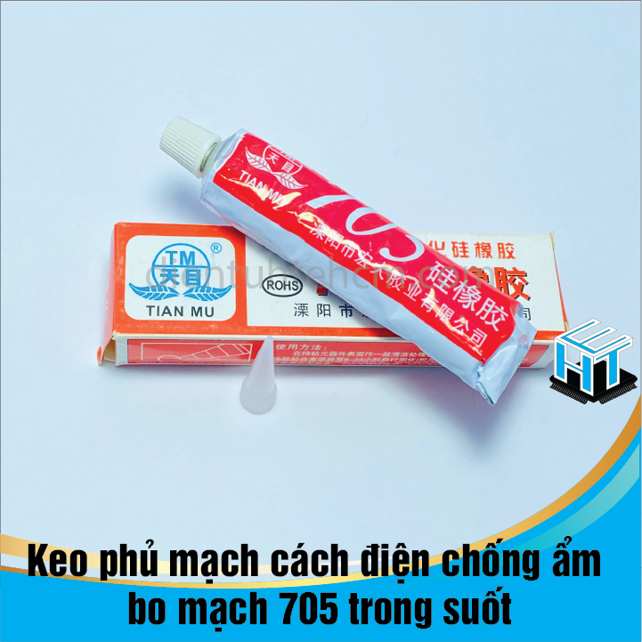 1 Tuýp Keo phủ mạch cách điện chống ẩm bo mạch 705 trong suốt