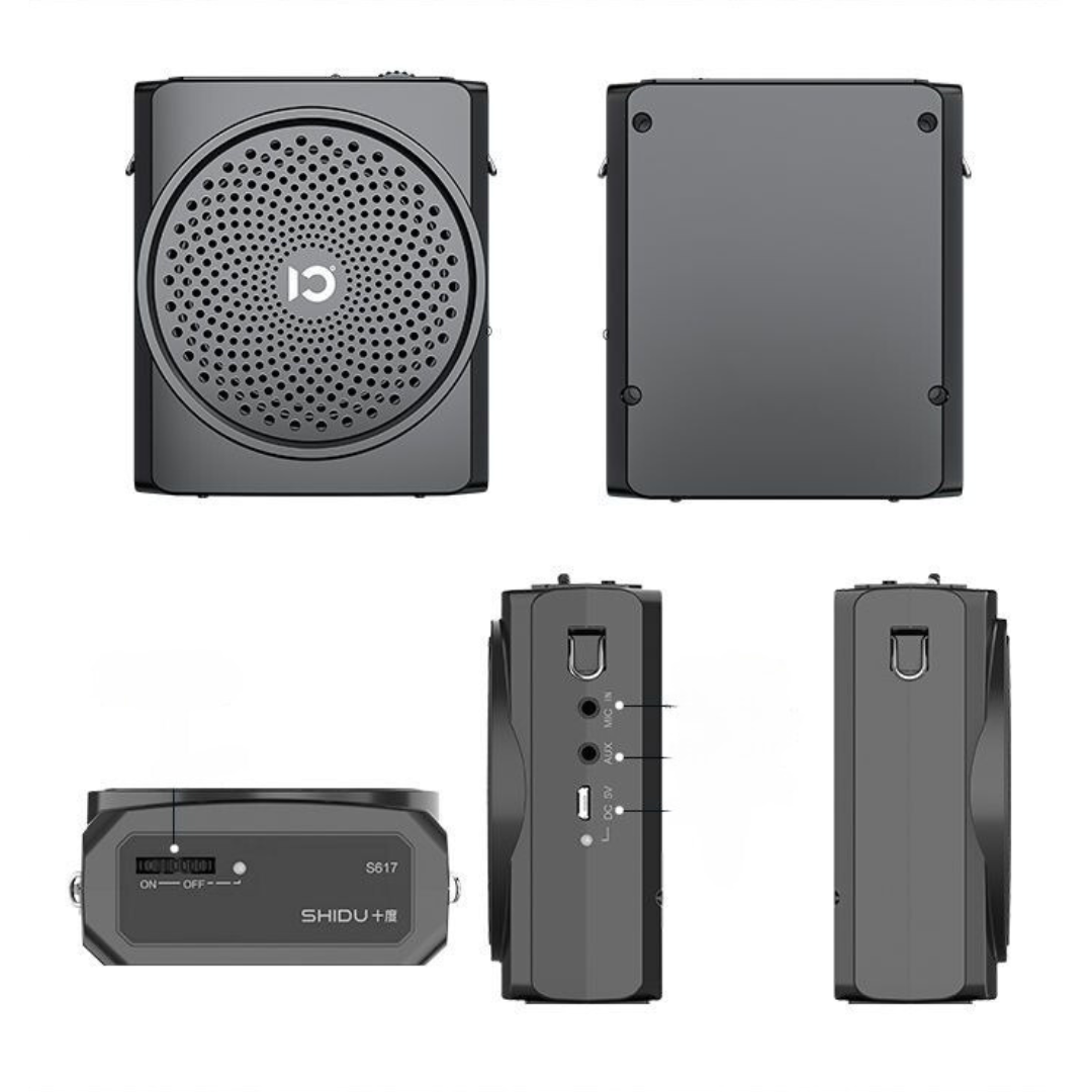 Loa trợ giảng Shidu SD-S617 - Âm thanh sống động, pin siêu bền, thiết kế nhỏ gọn | Trợ giảng chuyên nghiệp, lý tưởng cho giáo viên, hướng dẫn viên, bán hàng, livestream | Công suất 16W, kết nối đa dạng, giá cả phải chăng | Hàng Nhập Khẩu