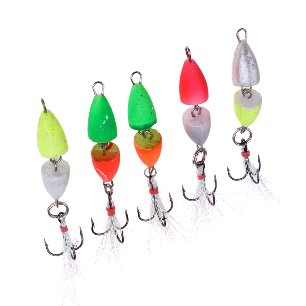 5 Pieces EVA Bright Fishing Lures Set Fishing Baits Crankbaits Bass Fishing