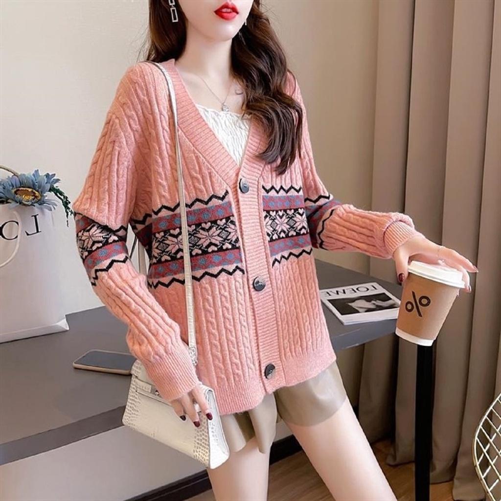 Áo khoác len cardigan nữ dáng ngắn-áo len nữ cổ v phong cách hàn quốc-áo khoác len nữ