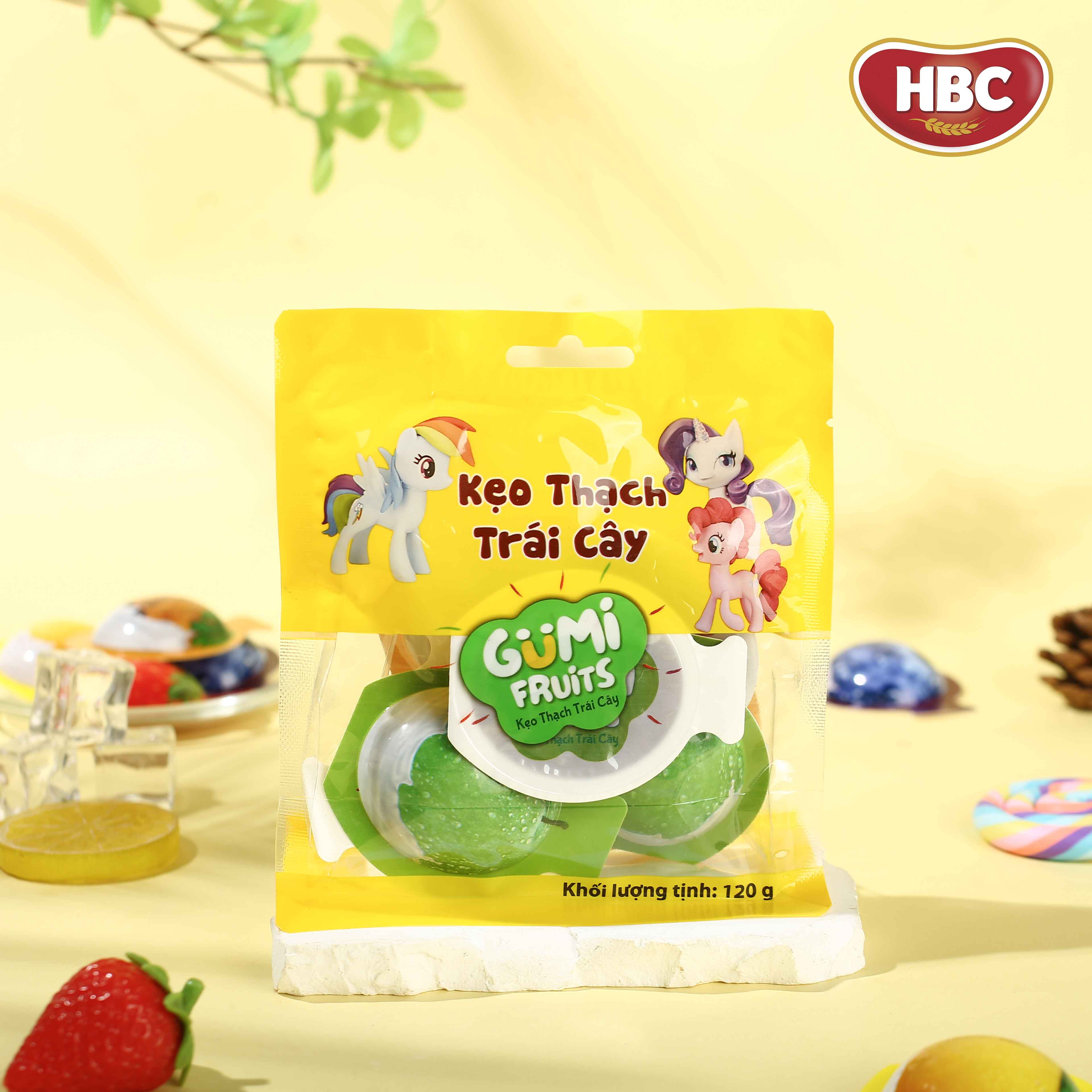 Kẹo Thạch Trái Cây Gumi - HBC Foods - 120Gr/Túi - Hàng chính hãng