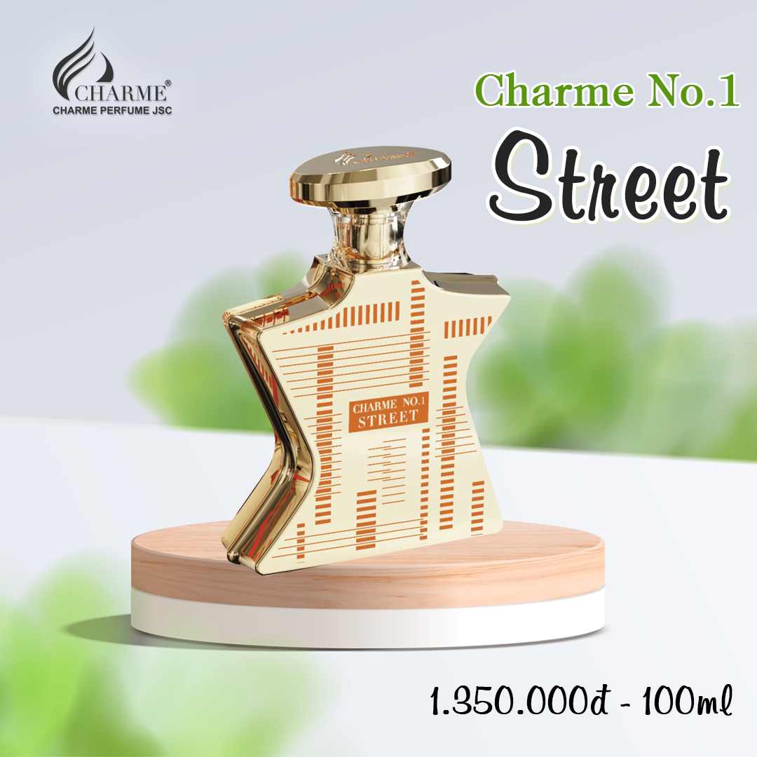 Nước hoa unisex chính hãng Charme Street 15ml mang đến hình tượng tự do hiện đại tạo nên phong cách riêng