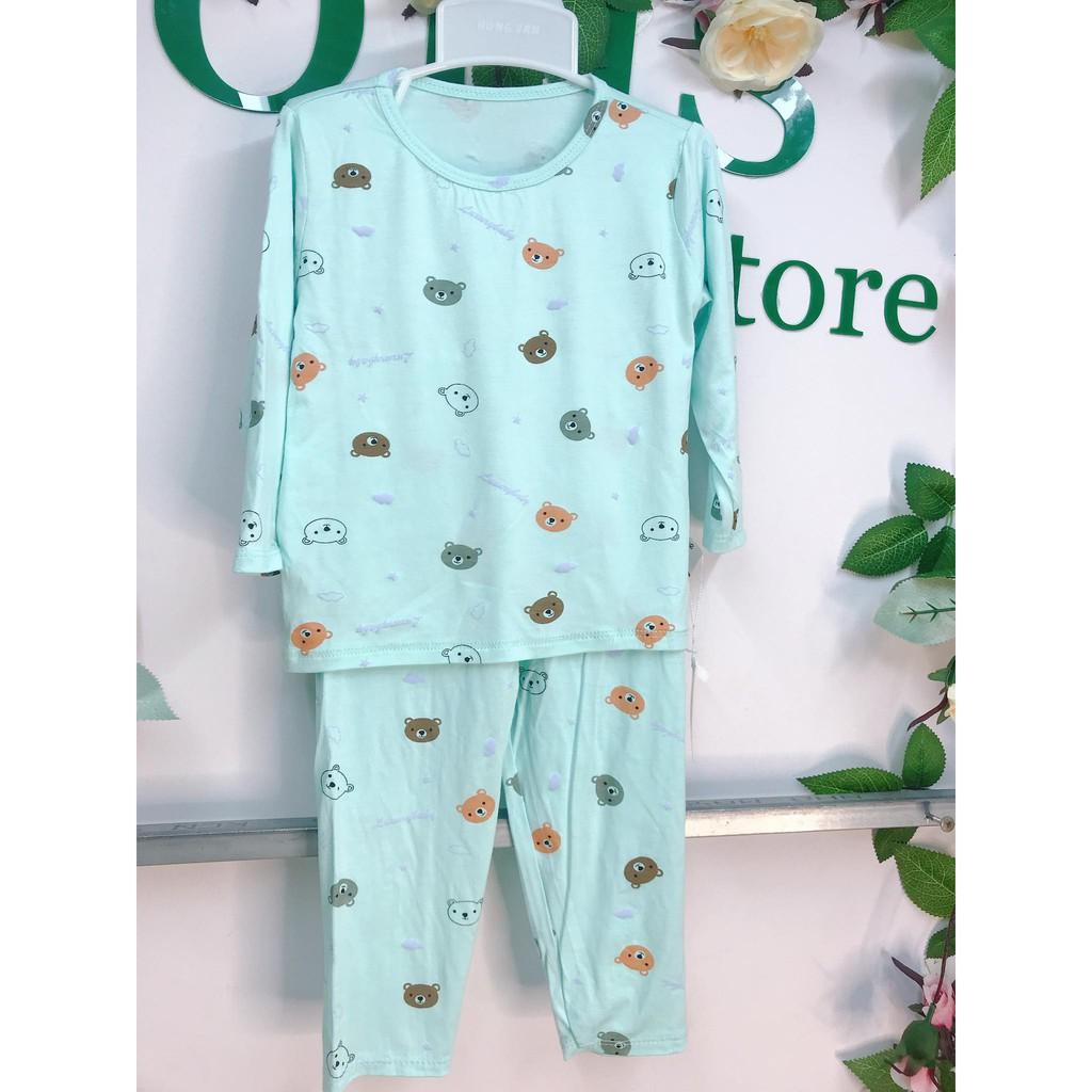 Bộ dài tay lưng thấp cotton thun lạnh Peekaboo cho bé 9-17kg