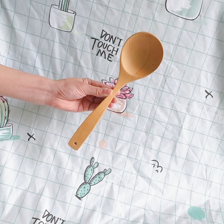 Muôi canh tròn lớn gỗ beech