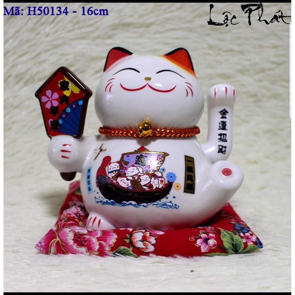 Mèo thần tài vẫy tay - cao 16 - 18cm