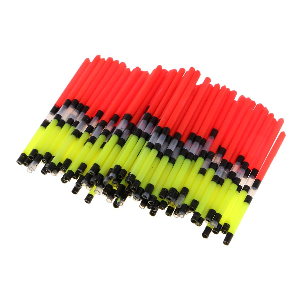 100x PVC Plastic Fishing Floats Floating Stick Tube Light Weight Tackel New