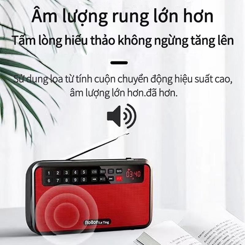 Đài Radio FM/AM PF Màn hình hiển thị LED HD Loa kép/Công suất kép Thẻ phát TF Hiển thị thời gian