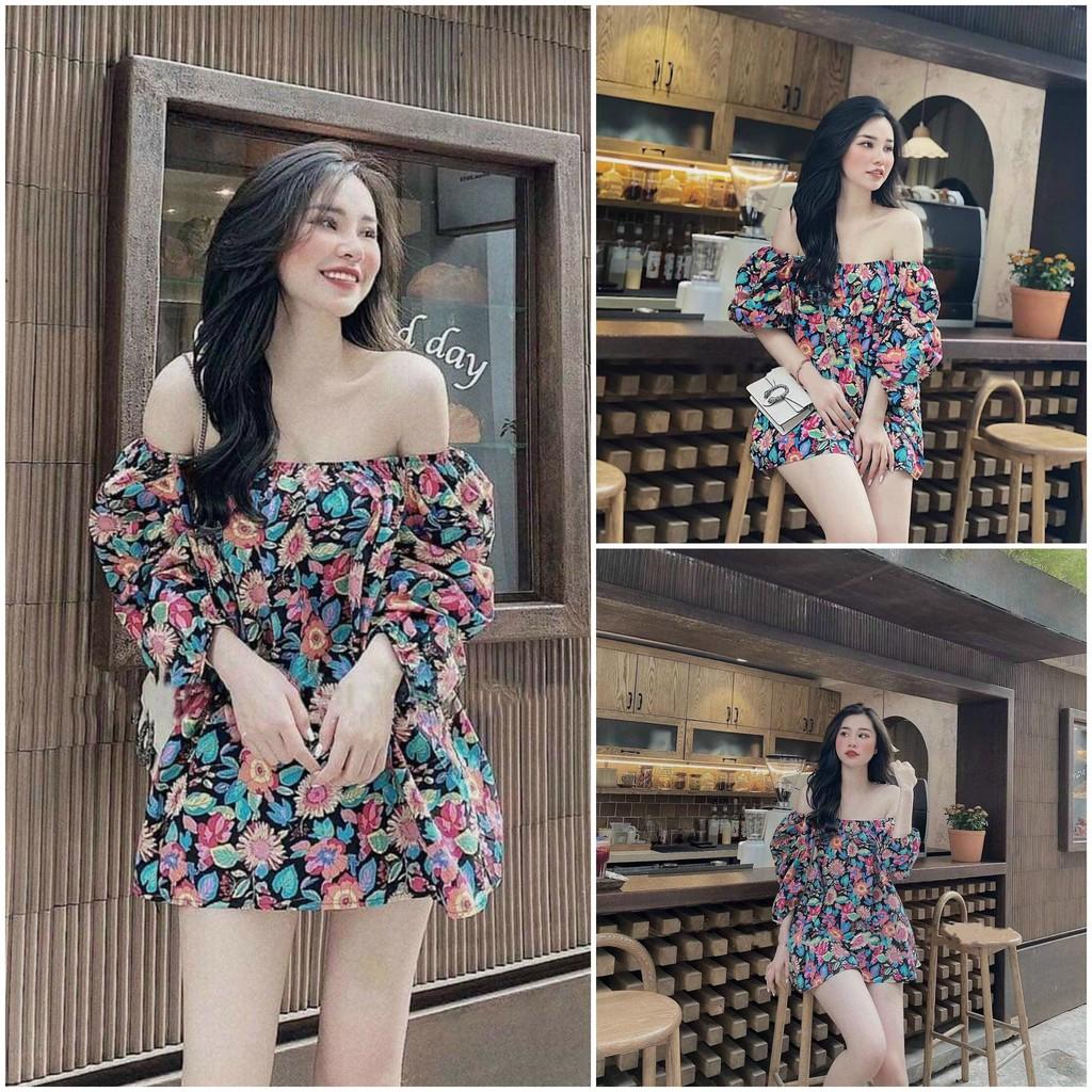 Đầm hoa lụa babydoll cúp ngực siêu yêu