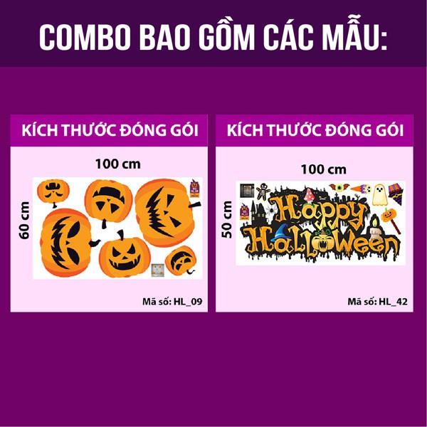 DECAL TRANG TRÍ HALLOWEEN COMBO SỐ 9