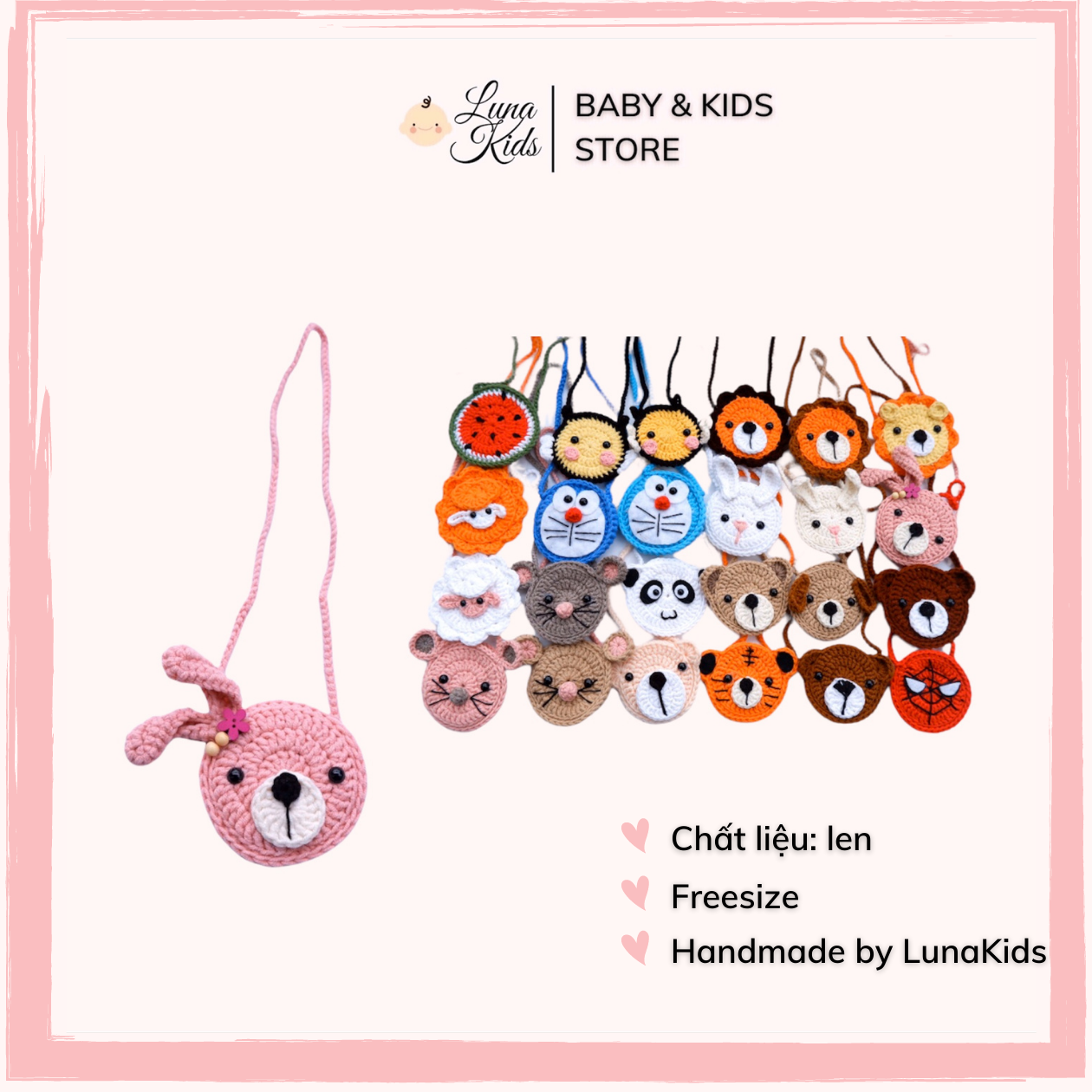 Túi đựng tỏi handmade cho bé trai bé gái trẻ sơ sinh - LunaKids [Ảnh thật