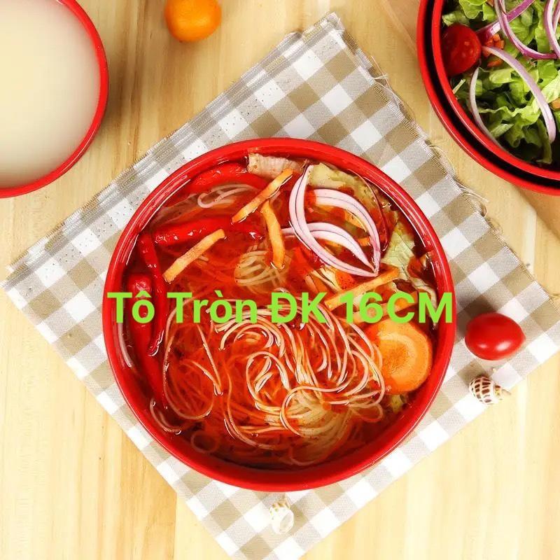 Tô Canh, Tô Phở Đỏ Đen Viền Dày Kiểu Nhật, Tô Nhật Đỏ Đen
