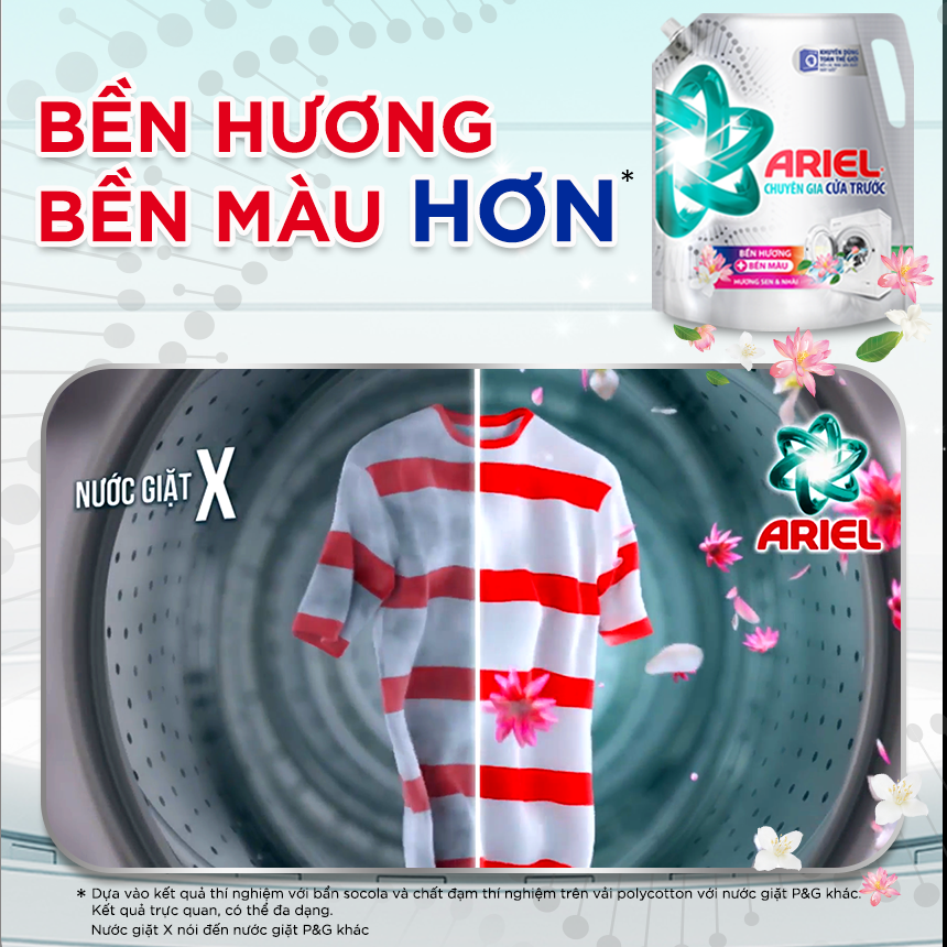 Nước Giặt ARIEL Cửa Trước Túi 3.9Kg/3.7Kg