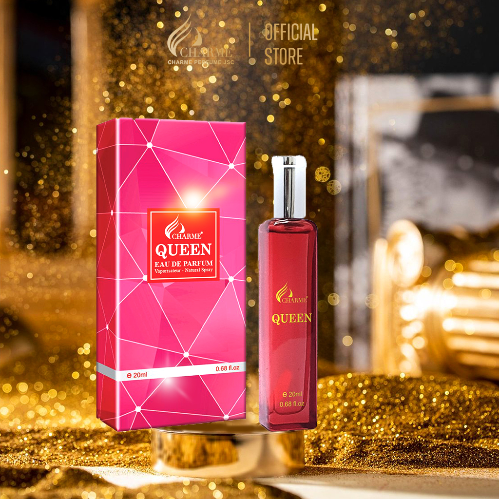 Nước hoa nữ sang trọng Charme Queen 20ml mùi hương nồng nhiệt tươi mát của hoa hồng và mật ong lưu hương lâu