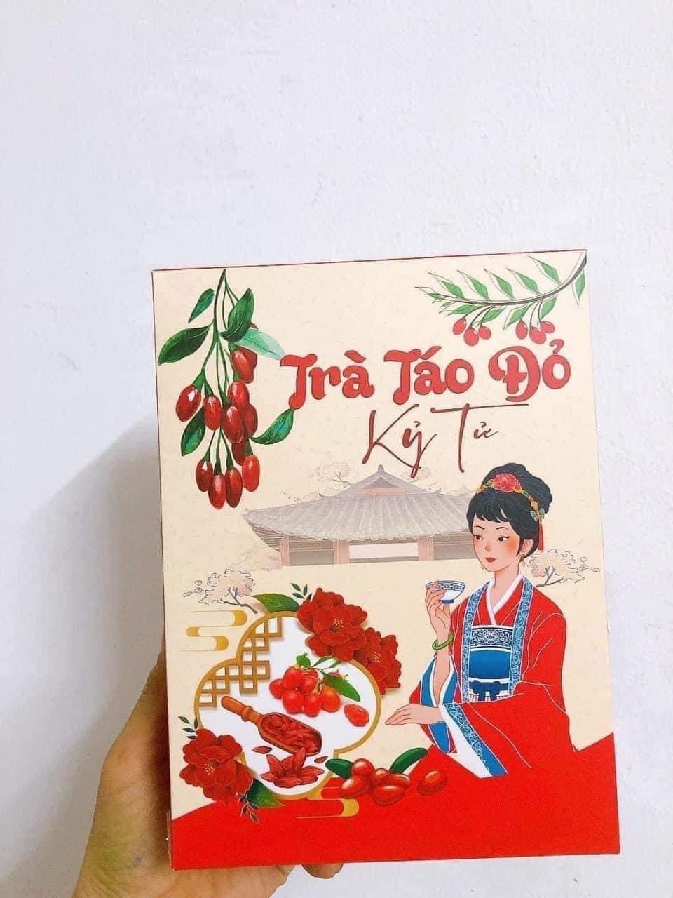 ️️ TRÀ TÁO ĐỎ KỶ TỬ ĐƯỜNG NÂU HỘP 500GR