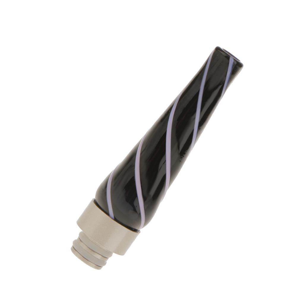 Stainless Steel with Glass Wide Bore Long 510 Thread Drip Tip - D