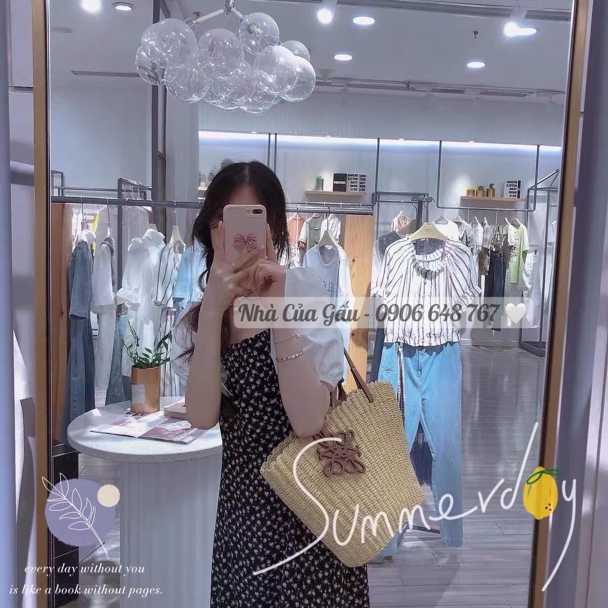 Túi cói đeo vai size to hàng hiếm đẹp cực luôn