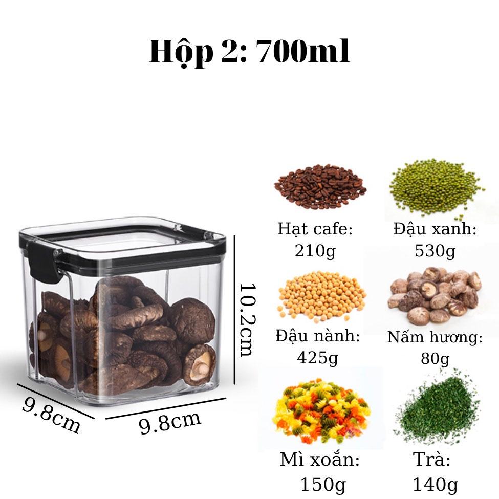 Hộp Đựng Ngũ Cốc, Hộp Bảo Quản Đồ Khô Nắp Kín Chống Ẩm Mốc Mối Mọt