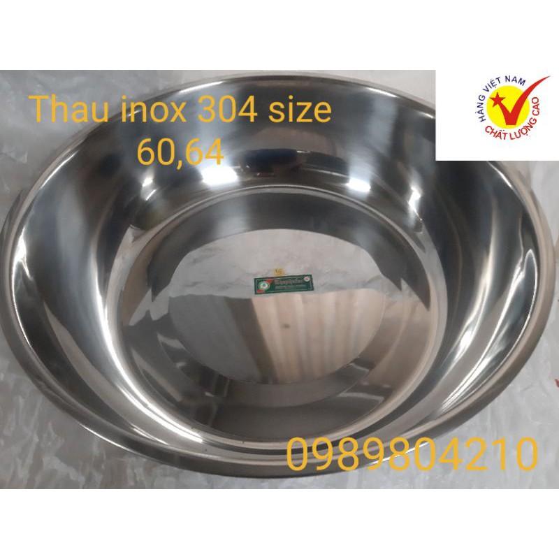 (Video SP)Chậu inox 304 thau inox 304  size 60, 64 cm,thau inox to dày inox 304