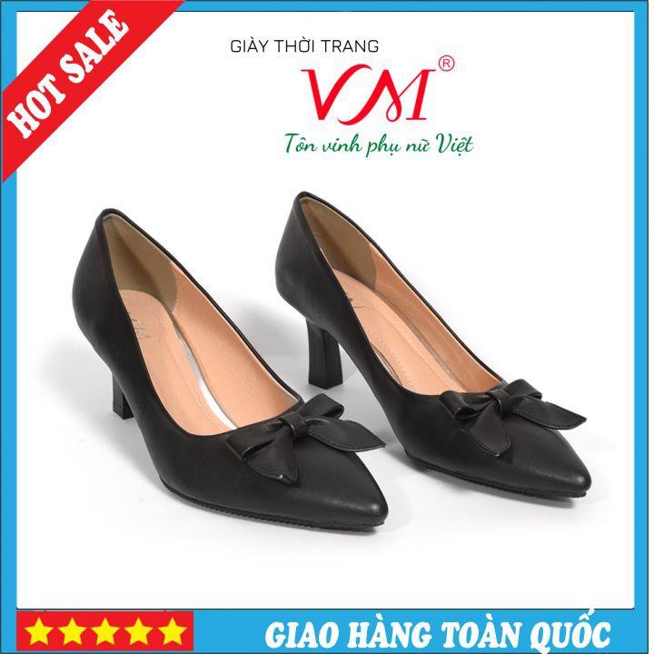 Giầy Cao Gót 5 Phân, Màu Đen Truyền Thống, Mũi Nhọn Thanh Lịch - HT16A.5F.Đen(V)