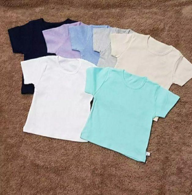 ÁO THUN TRƠN KIỂU DÁNG BASIC CHO BÉ 8-18KG