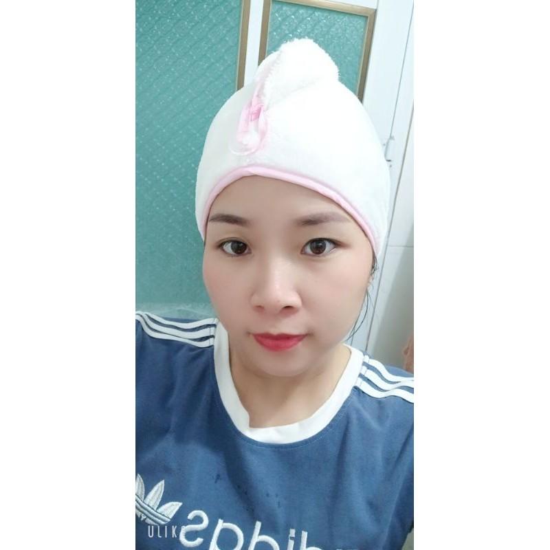 Khăn quấn đầu làm khô tóc đi tắm tiện lợi