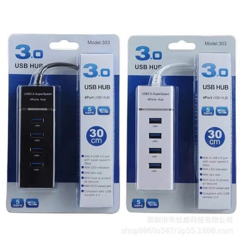 Hub chia 4 cổng USB, usb Hub tốc độ 3.0 - Hàng chính hãng HUB USB