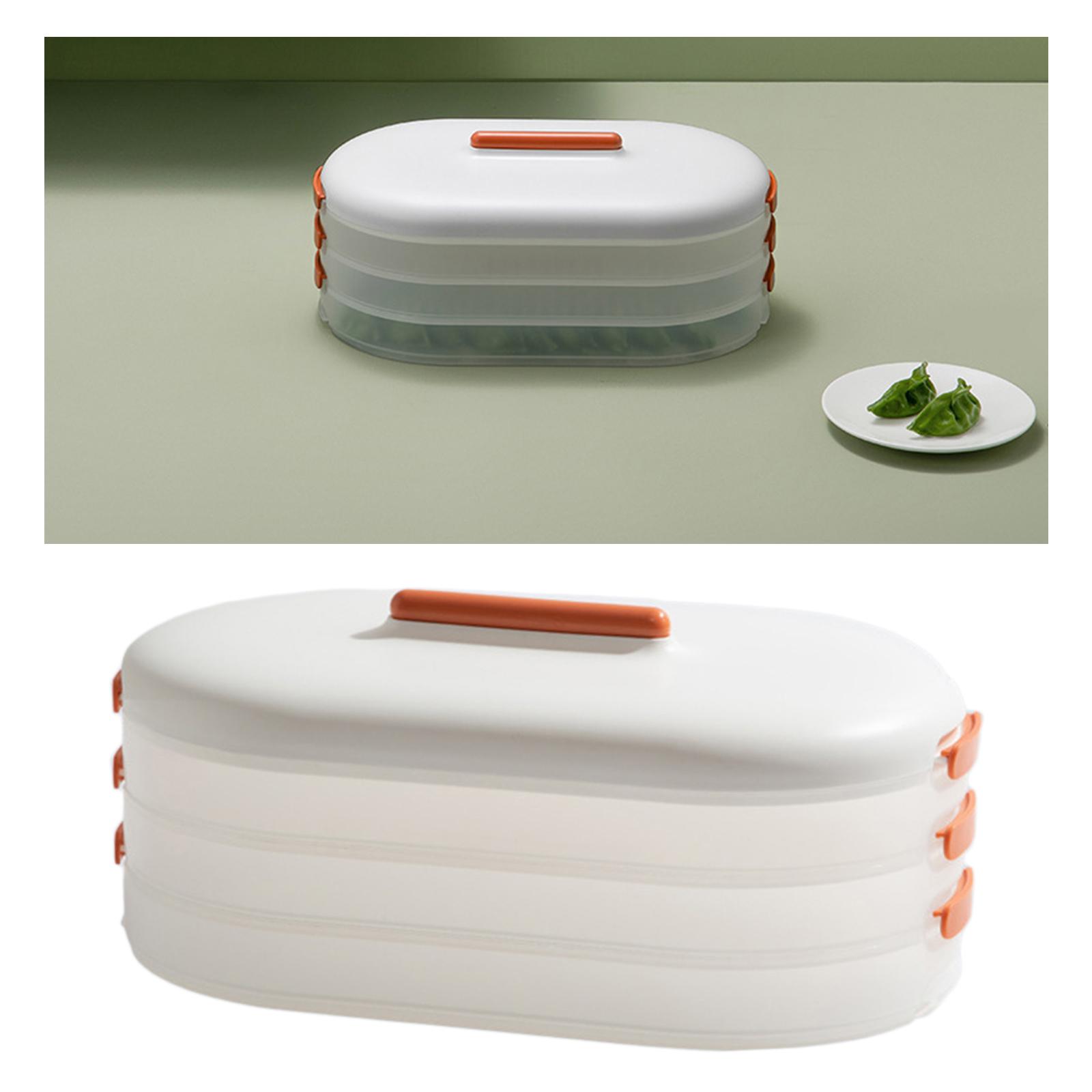 Fridge Food Storage Container Organizer Bins Dumpling Egg Keeper Holder Box