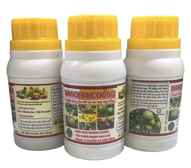 Chế Phẩm Nano Bạc Đồng - Chai 100ML Phòng và Xử Lý Nấm B.ệnh Cây Trồng Chuyên Dụng