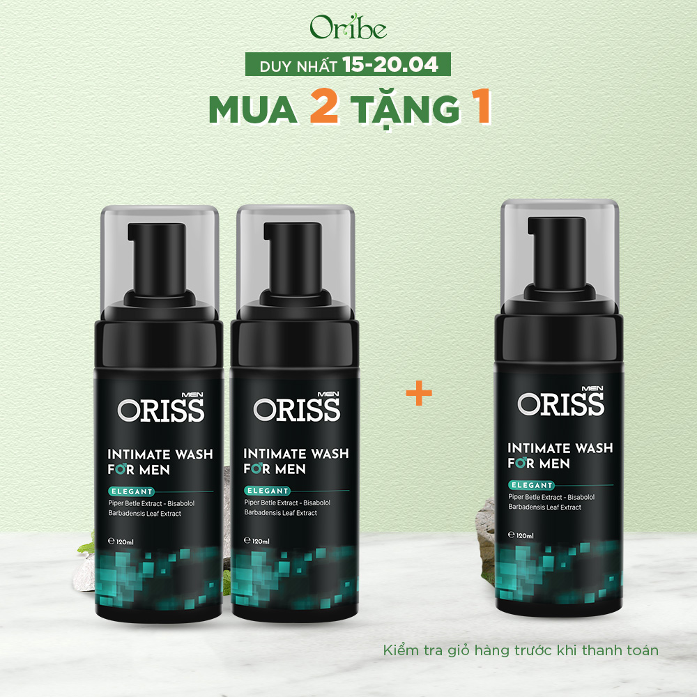 Dung Dịch Vệ Sinh Chuyên Dụng Cho Nam Giới Dạng Bọt Oriss Men Elegent 120ml/chai