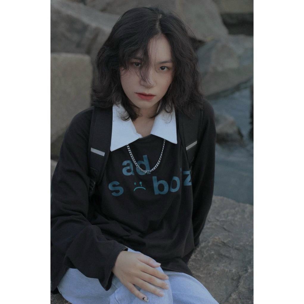 Áo sad boiz ripped signature long sleeve Áo thun tay dài sadboiz RIPPED SIGNATURE chất cotton, Áo Thun Tay Dài Cá Tính SADBOIZ RIPPED SIGNATURE LONG SLEEVE , Sweater Nam Nữ Unisex Form Rộng