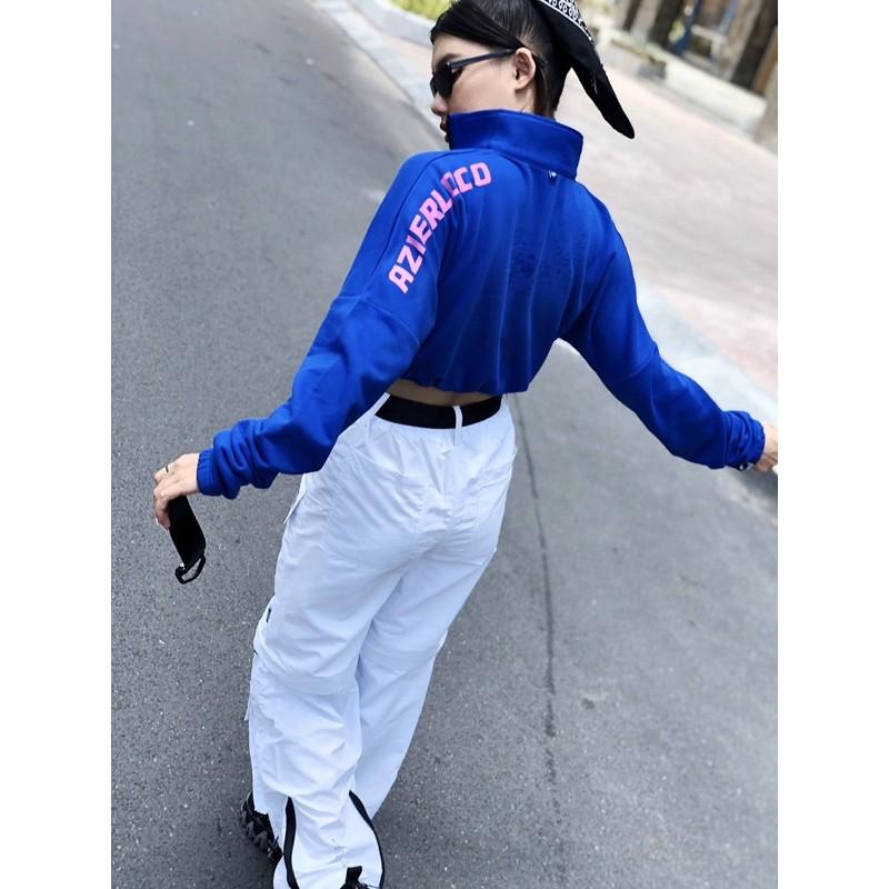 Áo croptop thể thao tay dài