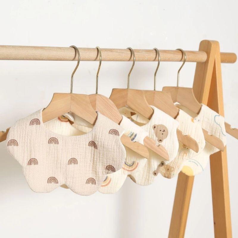 Yếm Vải Xô Muslin 4 Lớp Mềm Mịn, Thấm Hút Tốt Cho Bé Từ Sơ Sinh