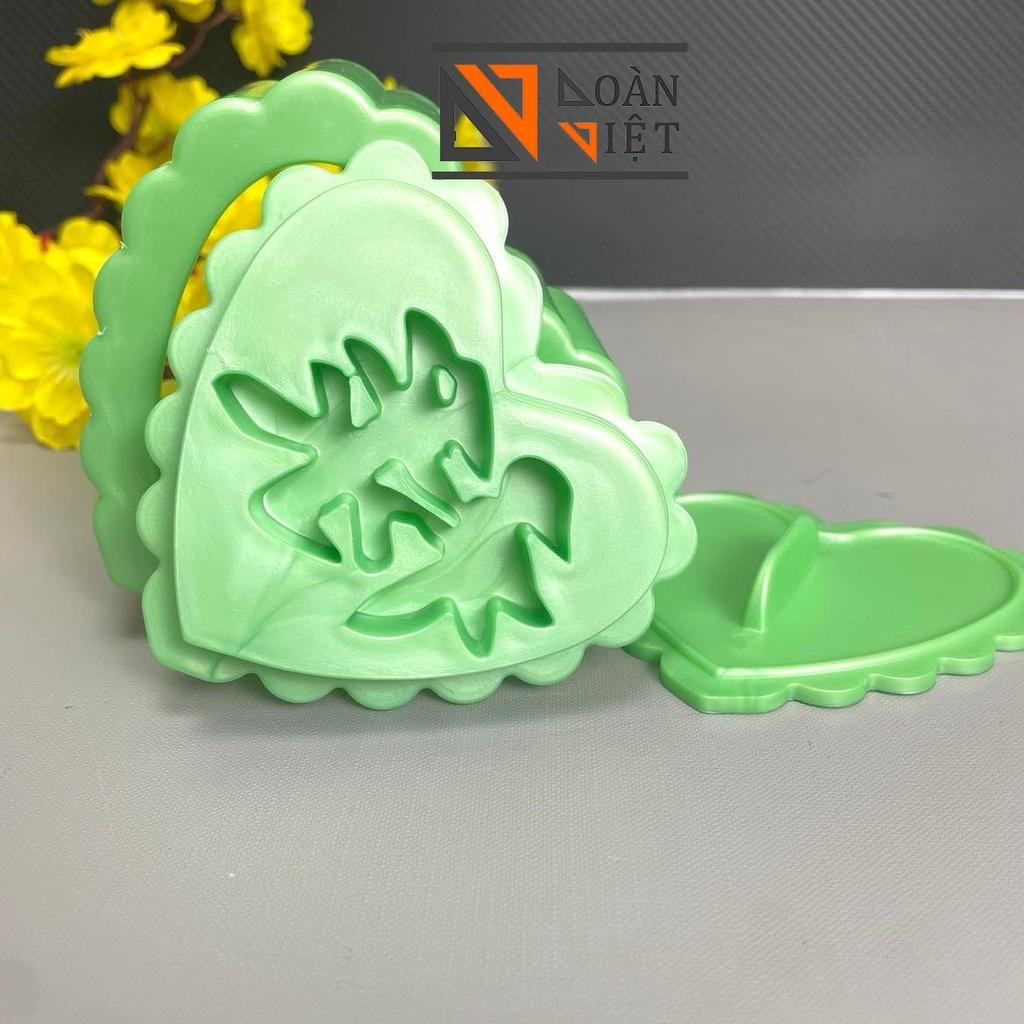 Khuôn TIM Nhấn Xôi Hình Hoa Hồng, Sen , Phước, Lộc, Thọ, Hỷ 10cm -3D SIÊU SẮC NÉT - Bí quyết làm bánh SIÊU ĐẸP, NHANH