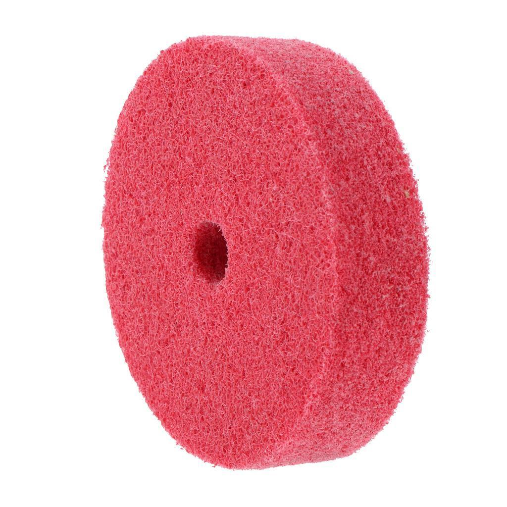 2pcs 3 Inch Nylon Fiber Wheel Abrasive Buffing Pad Dust/Rust/Paint Remove